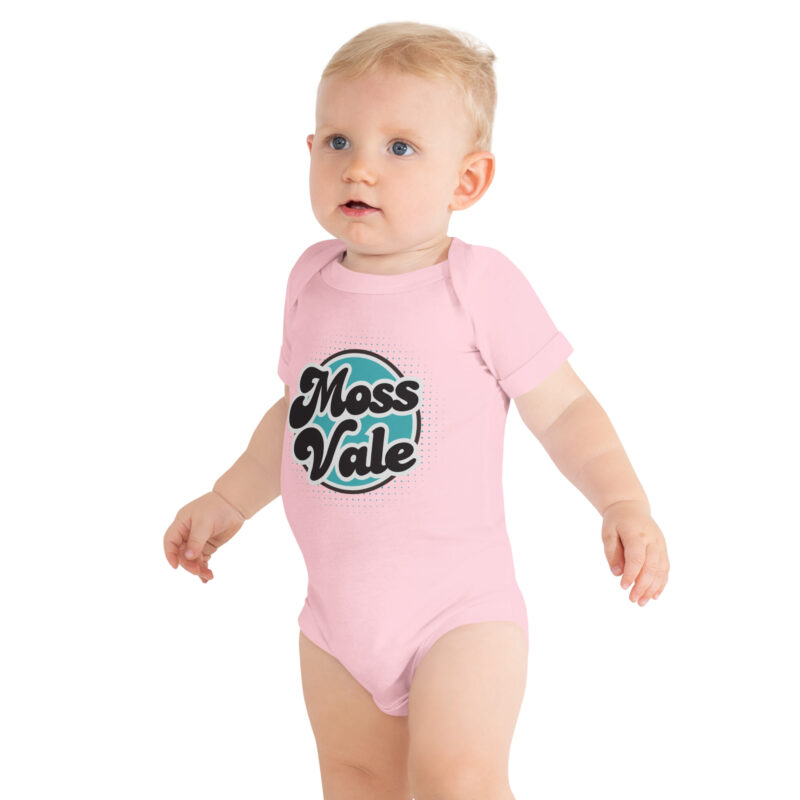 Moss Vale Retro Baby Short Sleeve One Piece - Image 5
