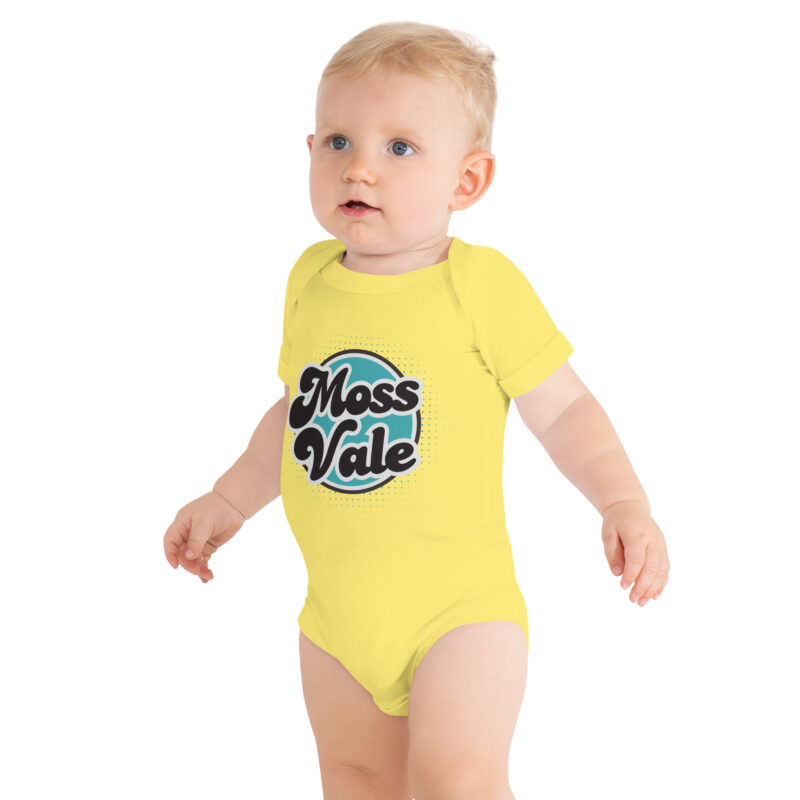 Moss Vale Retro Baby Short Sleeve One Piece - Image 6