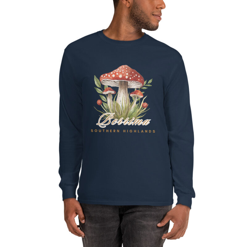 Berrima Mushroom Men’s Long Sleeve Shirt - Image 2