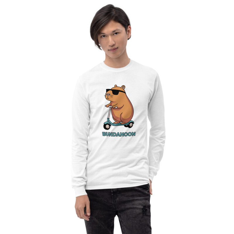 Bundanoon Scooter Wombat Men’s Long Sleeve Shirt - Image 4