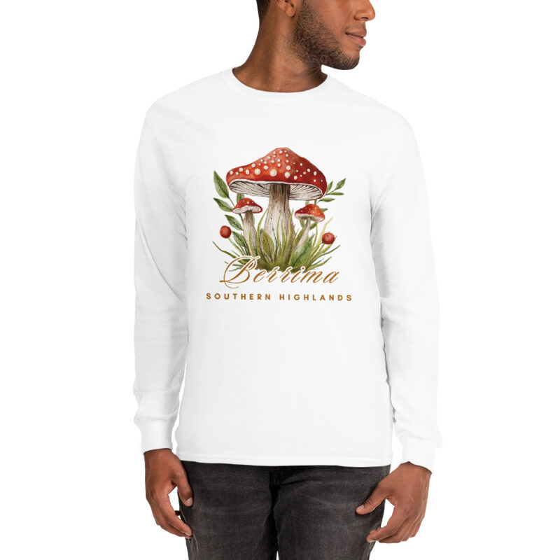 Berrima Mushroom Men’s Long Sleeve Shirt - Image 3