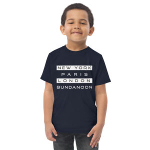 New York, Paris, London, Bundanoon Toddler Jersey T-Shirt