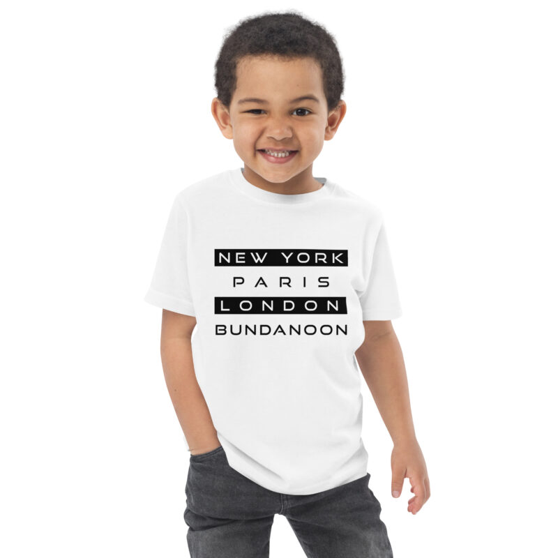 New York, Paris, London, Bundanoon Toddler Jersey T-Shirt - Image 3