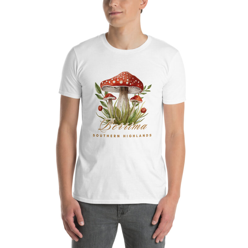 Berrima Mushroom Soft Style Short Sleeve Unisex T-Shirt - Image 4
