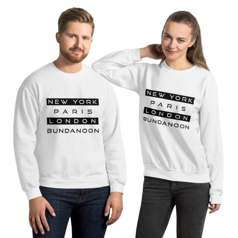 New York, Paris, London, Bundanoon Unisex Sweatshirt - Image 4