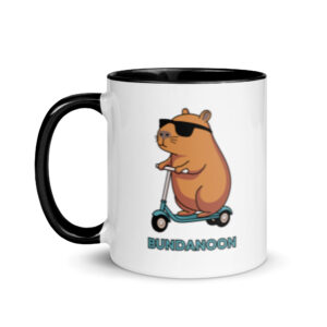 Bundanoon Scooter Wombat Mug with Colour Inside
