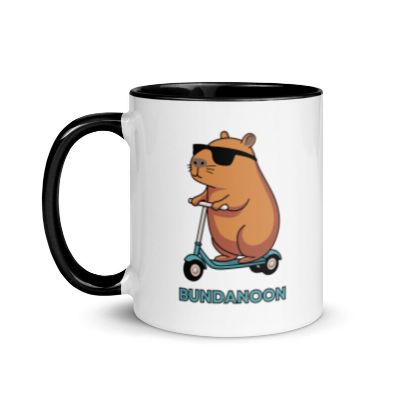 Bundanoon Scooter Wombat Mug with Colour Inside