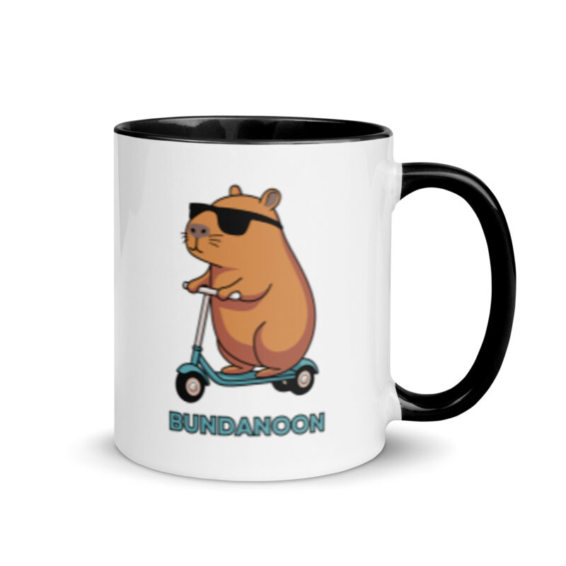 Bundanoon Scooter Wombat Mug with Colour Inside - Image 2