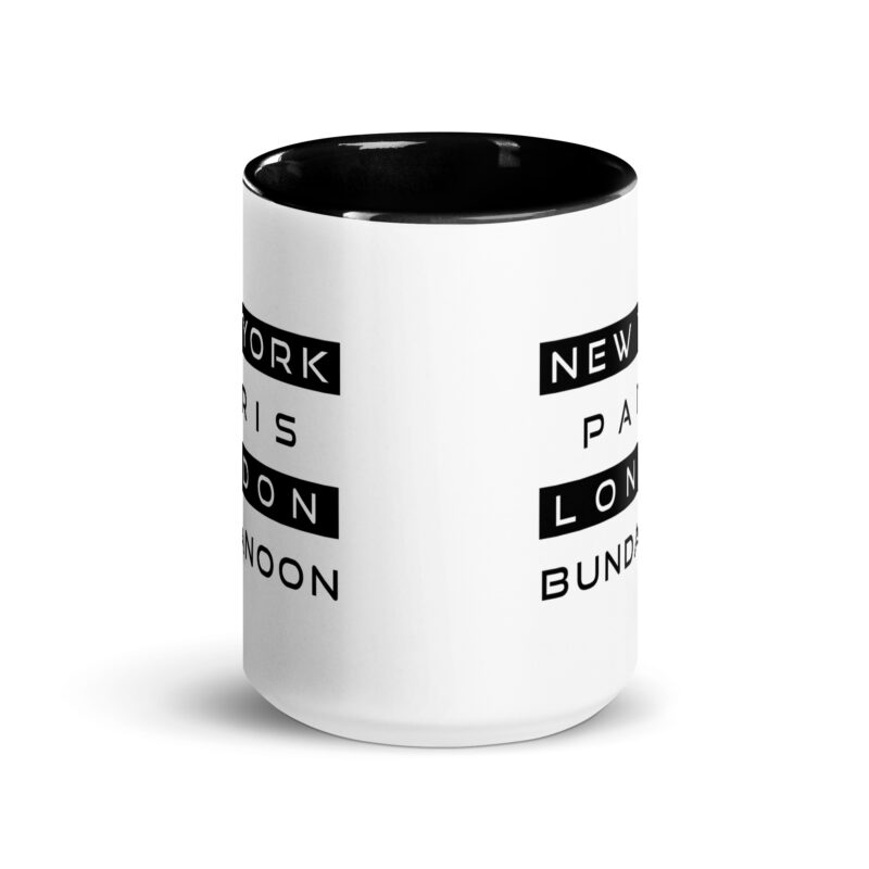 New York, Paris, London, Bundanoon Mug with Colour Inside - Image 6