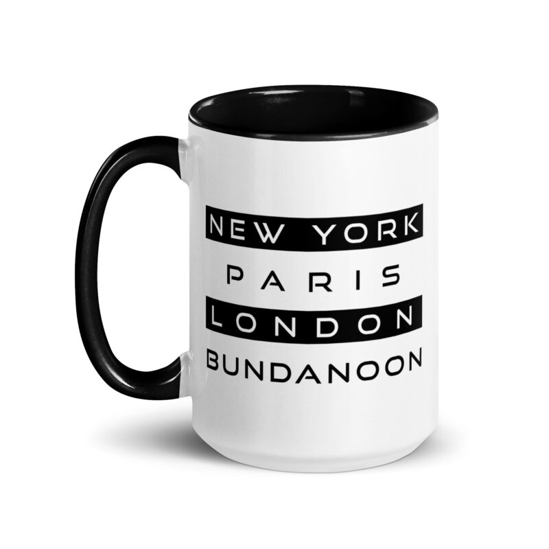 New York, Paris, London, Bundanoon Mug with Colour Inside - Image 7