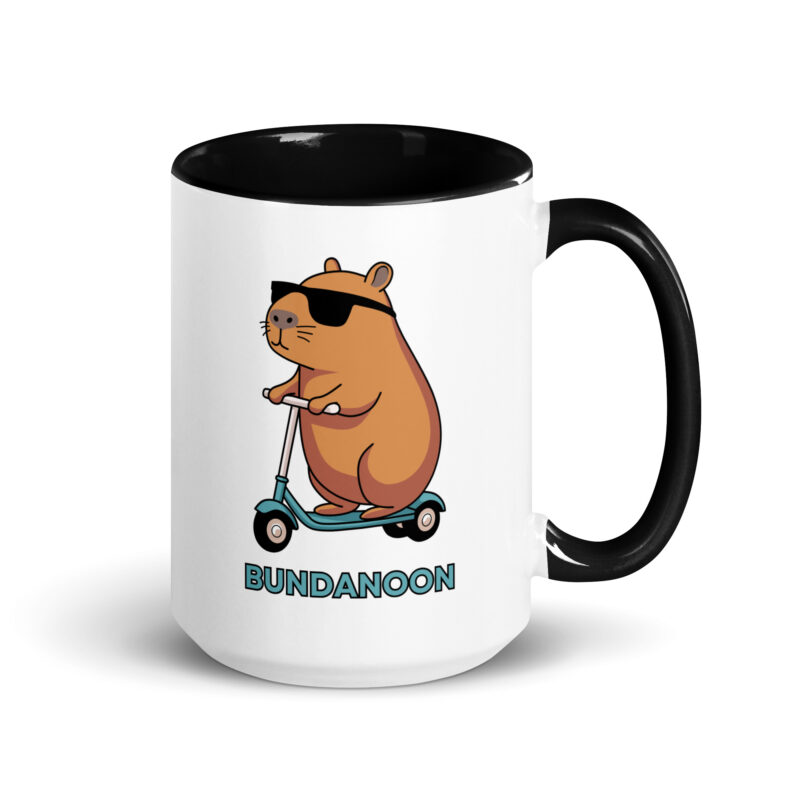 Bundanoon Scooter Wombat Mug with Colour Inside - Image 4