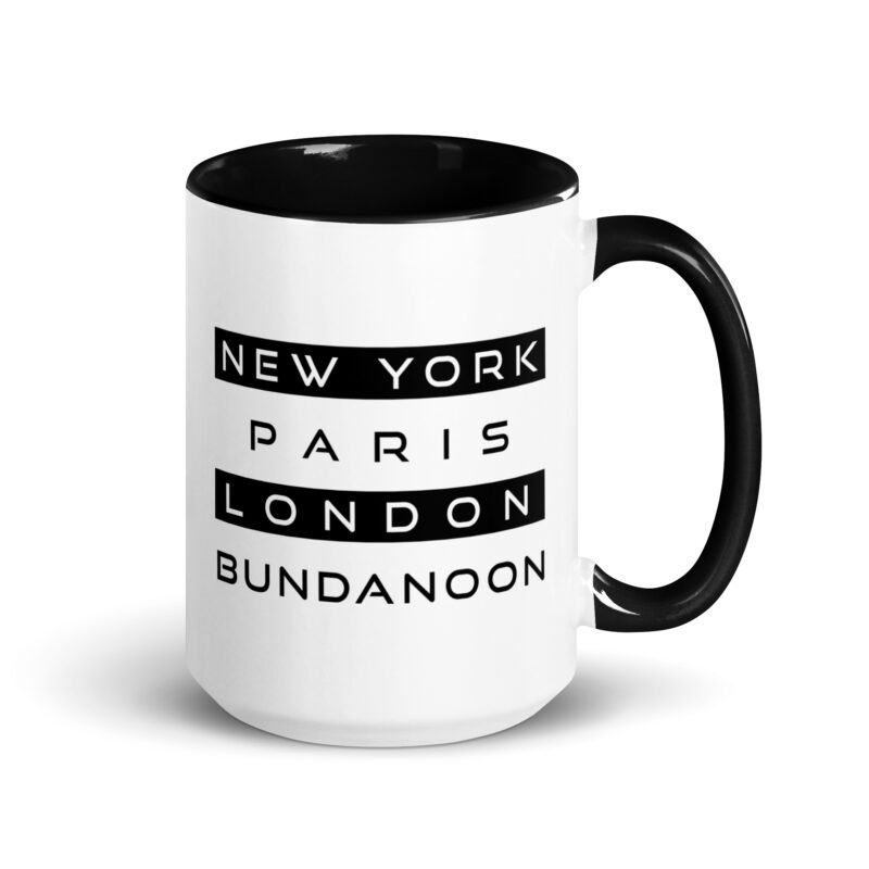 New York, Paris, London, Bundanoon Mug with Colour Inside - Image 5