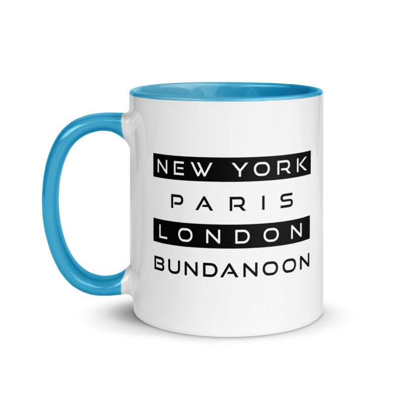 New York, Paris, London, Bundanoon Mug with Colour Inside - Image 15