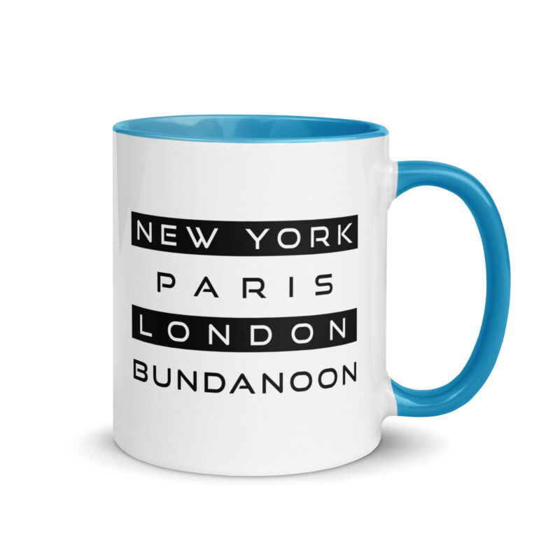 New York, Paris, London, Bundanoon Mug with Colour Inside - Image 13