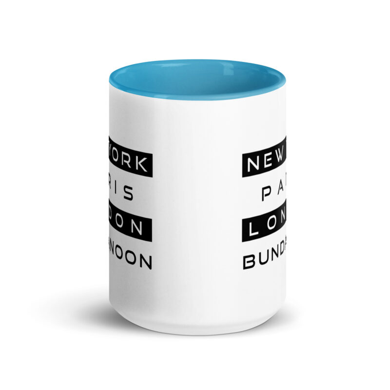 New York, Paris, London, Bundanoon Mug with Colour Inside - Image 17