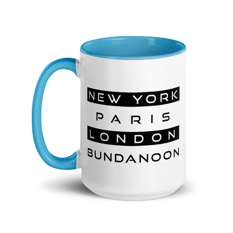 New York, Paris, London, Bundanoon Mug with Colour Inside - Image 18