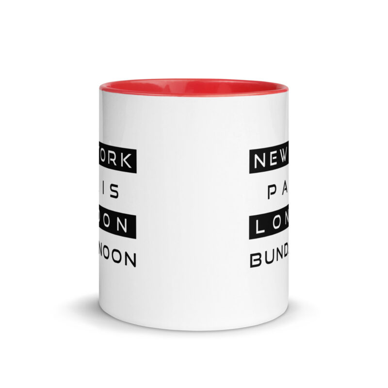 New York, Paris, London, Bundanoon Mug with Colour Inside - Image 9