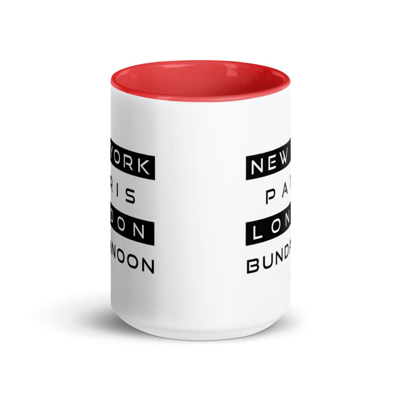 New York, Paris, London, Bundanoon Mug with Colour Inside - Image 11