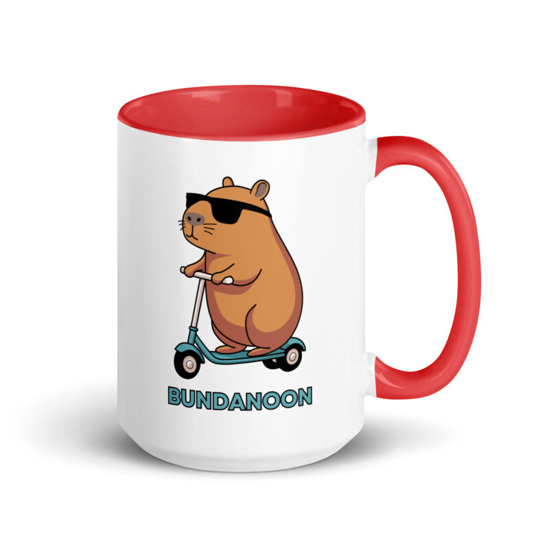 Bundanoon Scooter Wombat Mug with Colour Inside - Image 10