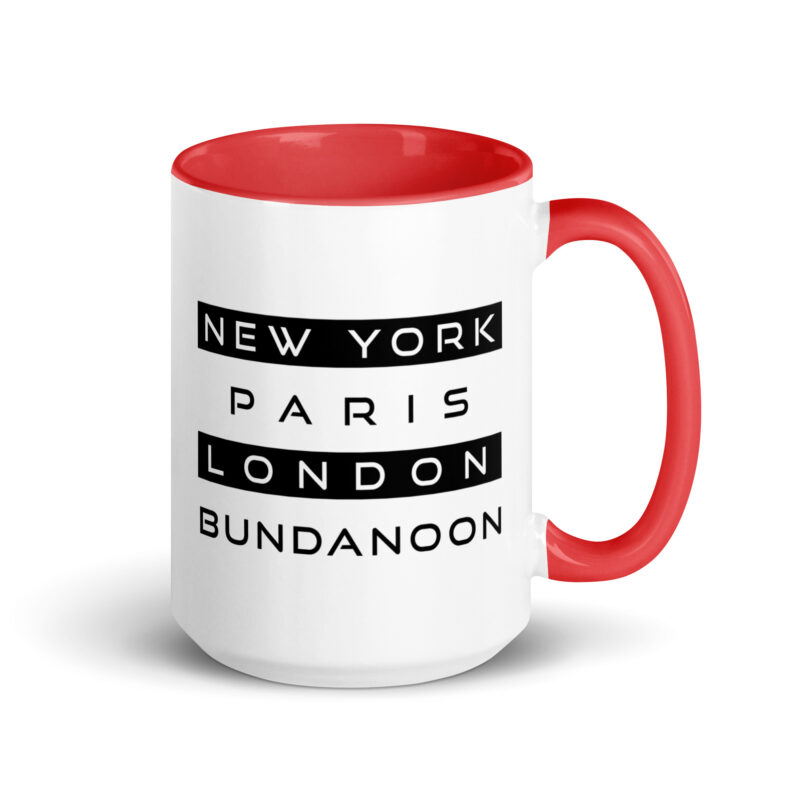 New York, Paris, London, Bundanoon Mug with Colour Inside - Image 10