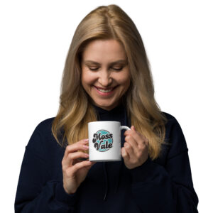 Moss Vale Retro White Glossy Mug