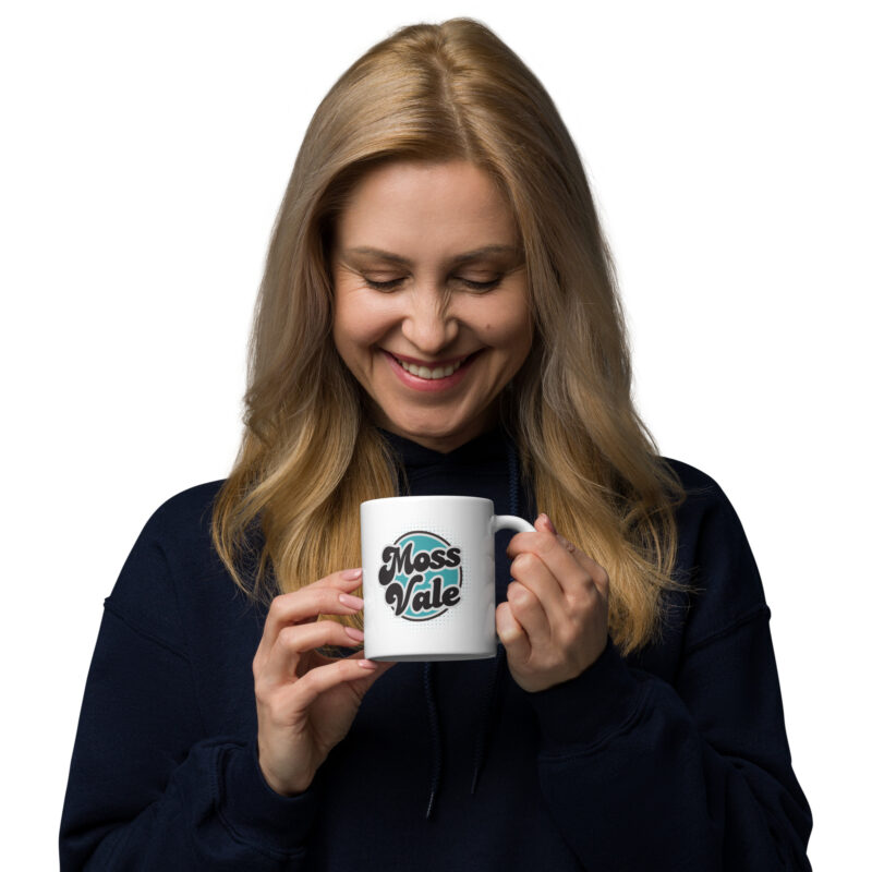 Moss Vale Retro White Glossy Mug