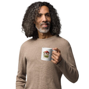 Berrima Mushroom White Glossy Mug