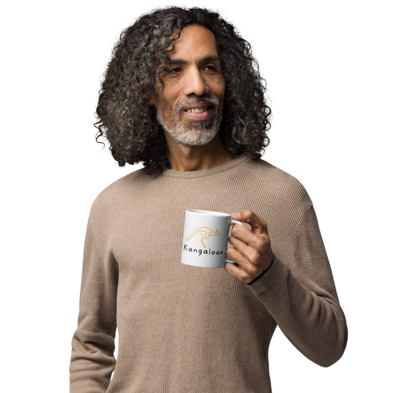 Kangaloon Kanga White Glossy Mug - Image 2