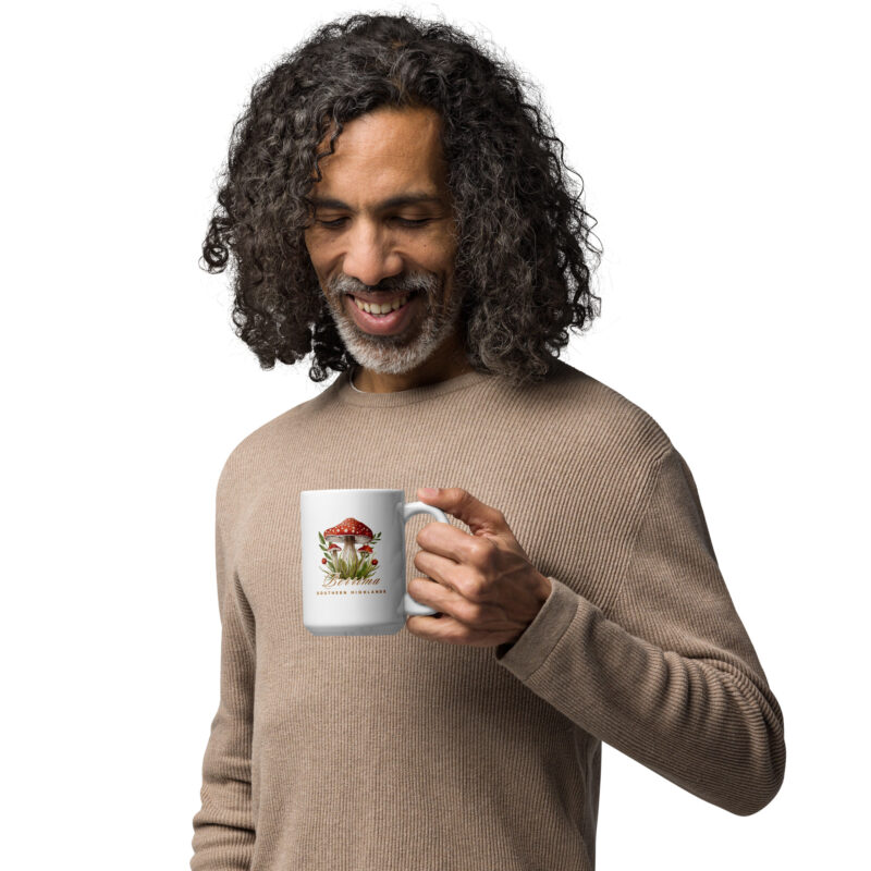 Berrima Mushroom White Glossy Mug - Image 8