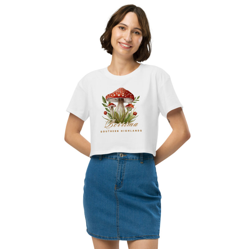 Berrima Mushroom Women’s Crop Top - Image 2