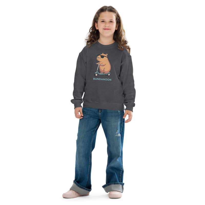 Bundanoon Scooter Wombat Youth Crewneck Sweatshirt - Image 5
