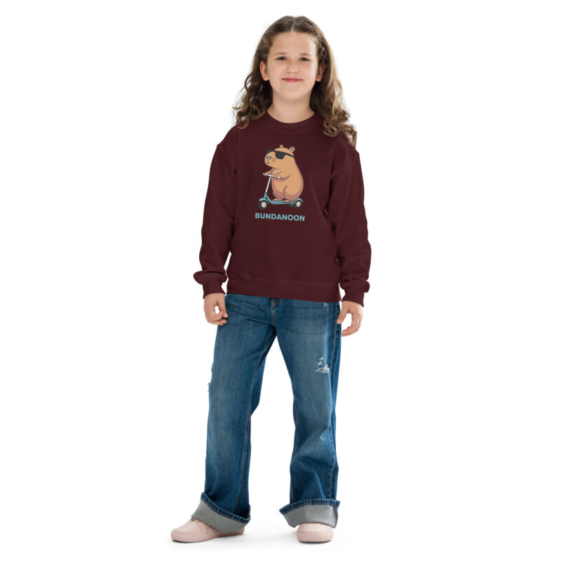 Bundanoon Scooter Wombat Youth Crewneck Sweatshirt - Image 3