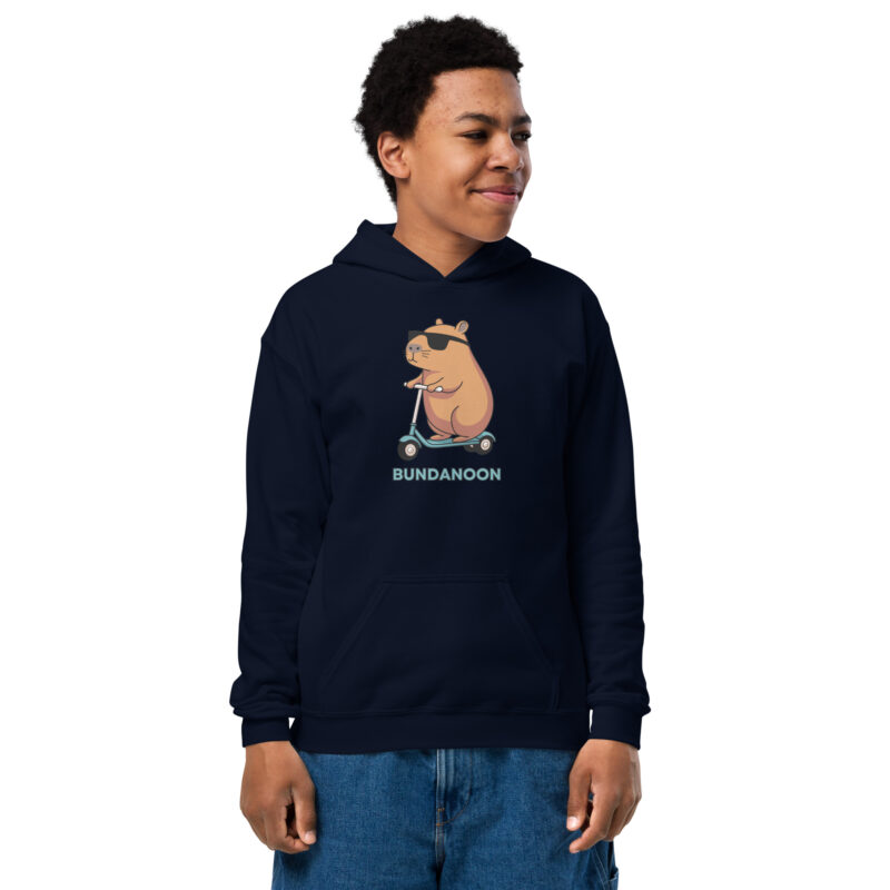Bundanoon Scooter Wombat Youth Heavy Blend Hoodie - Image 2