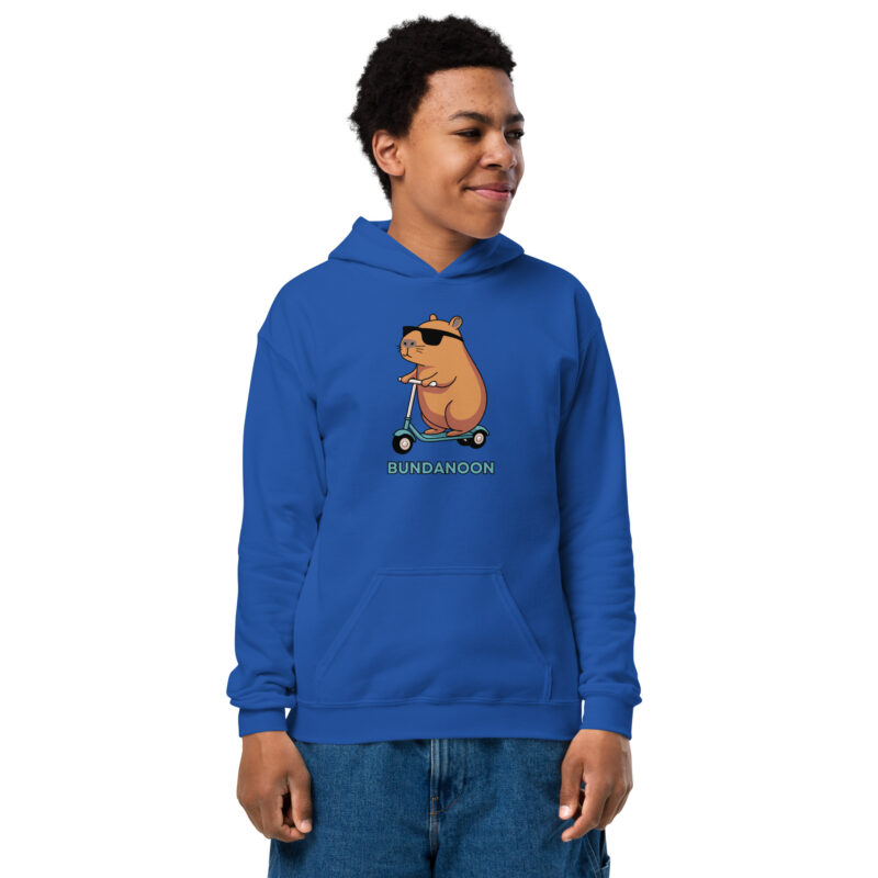Bundanoon Scooter Wombat Youth Heavy Blend Hoodie - Image 3