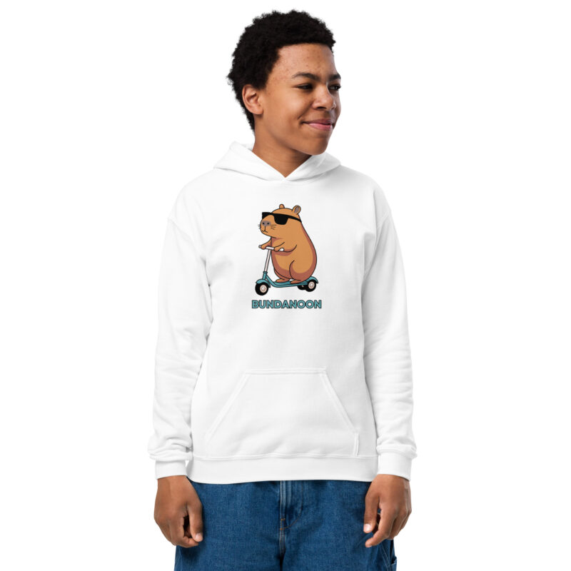 Bundanoon Scooter Wombat Youth Heavy Blend Hoodie - Image 4