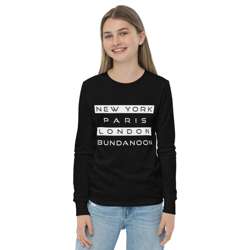 New York, Paris, London, Bundanoon Youth Long Sleeve Tee - Image 2