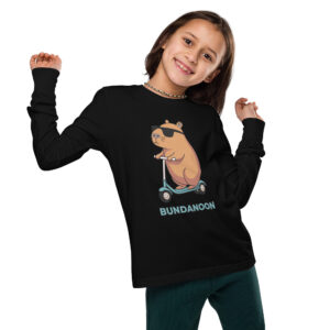 Bundanoon Scooter Wombat Youth Long Sleeve T-Shirt