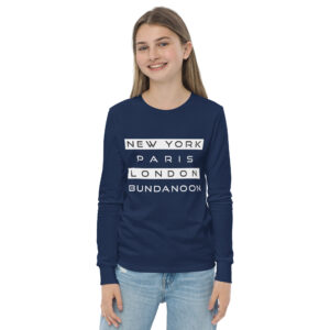 New York, Paris, London, Bundanoon Youth Long Sleeve Tee