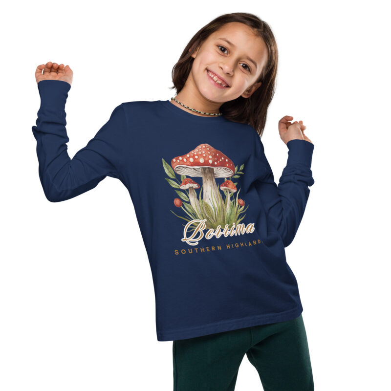 Berrima Mushroom Youth Long Sleeve T-Shirt - Image 3