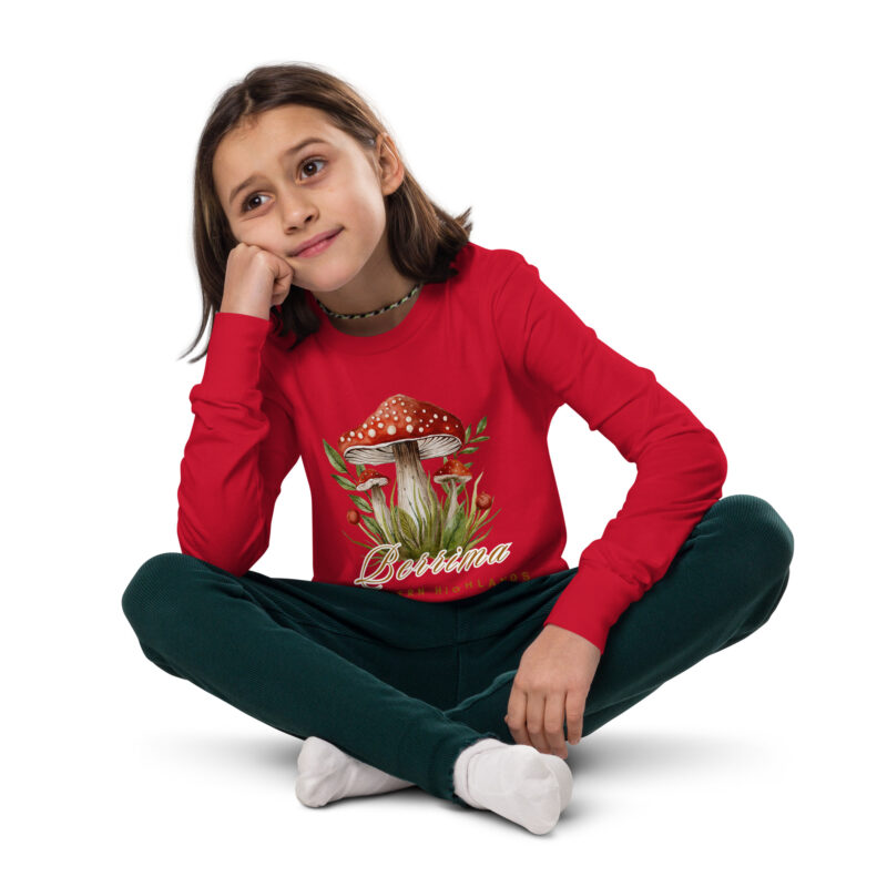 Berrima Mushroom Youth Long Sleeve T-Shirt - Image 6