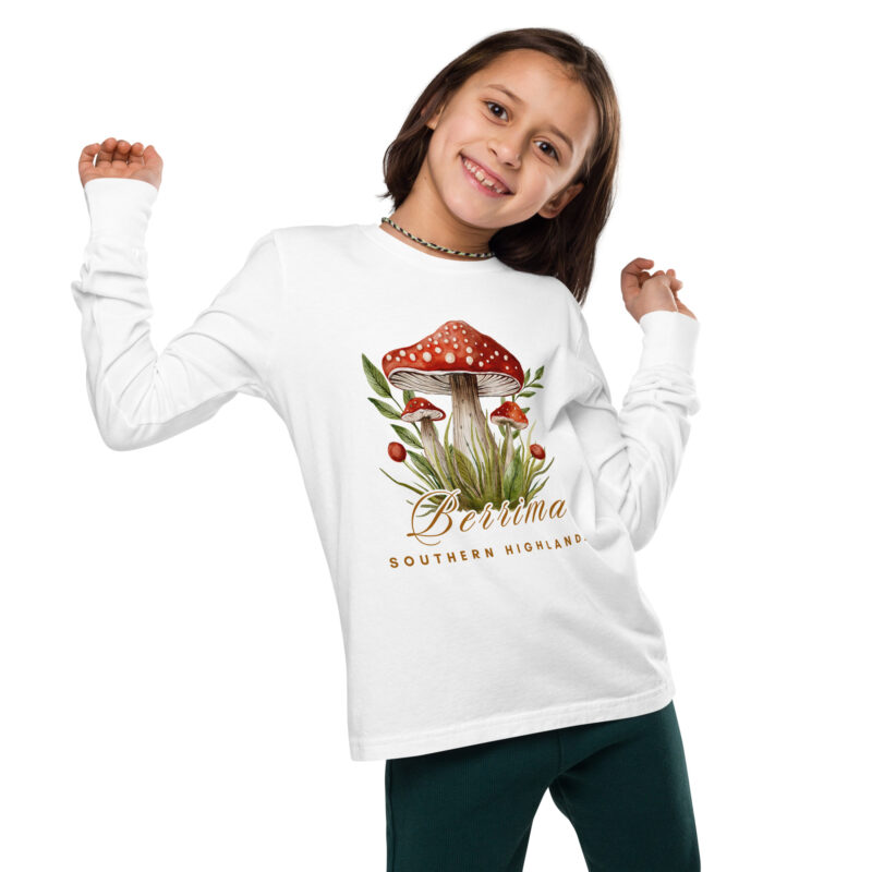 Berrima Mushroom Youth Long Sleeve T-Shirt - Image 7