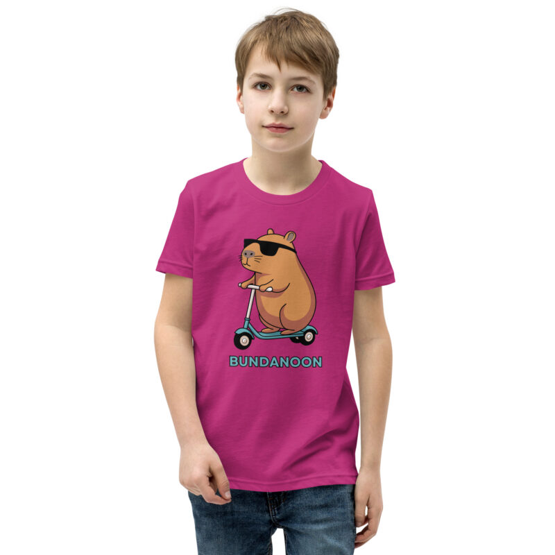Bundanoon Scooter Wombat Youth Short Sleeve T-Shirt - Image 7
