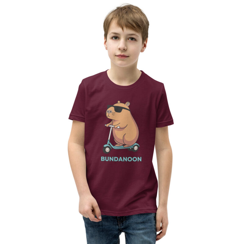Bundanoon Scooter Wombat Youth Short Sleeve T-Shirt - Image 3