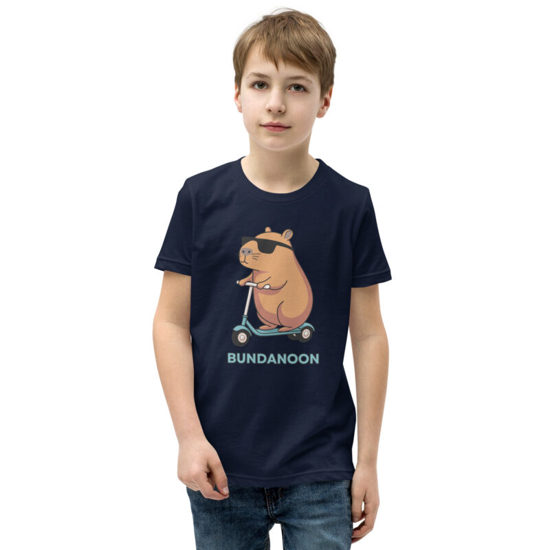 Bundanoon Scooter Wombat Youth Short Sleeve T-Shirt - Image 2