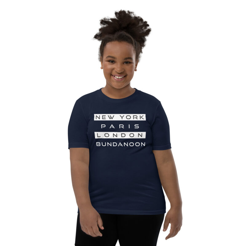 New York, Paris, London, Bundanoon Youth Short Sleeve T-Shirt - Image 2