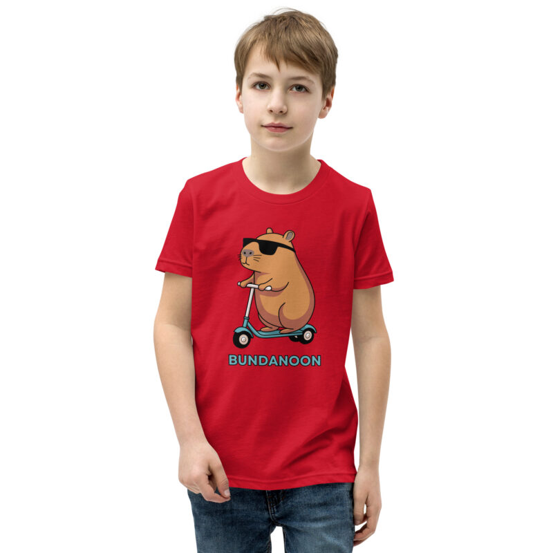 Bundanoon Scooter Wombat Youth Short Sleeve T-Shirt - Image 4