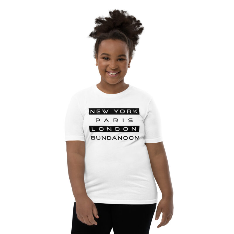 New York, Paris, London, Bundanoon Youth Short Sleeve T-Shirt - Image 3
